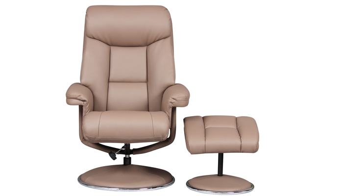 Biarritz Swivel Recliner Chair - Earth - Front View