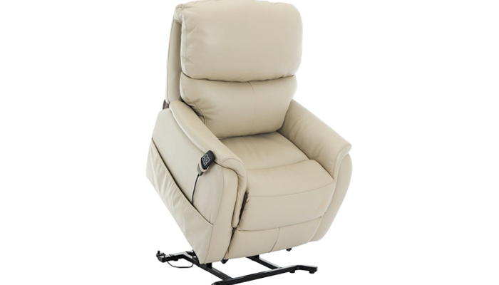 Norway Riser Recliner In Raised Position-Latte Leather