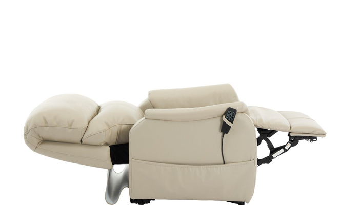 Norway Riser Recliner In Fully Reclined Position-Latte Leather