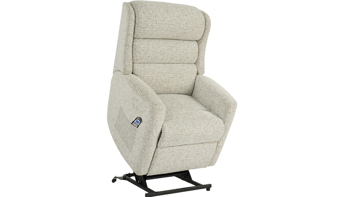 Somersby Petite Size Cloud Zero Riser Recliner in Raised Position